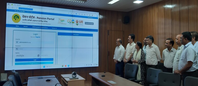 Inauguration of ICFRE Pension Portal and Android Mobile App By Sh. A. S. Rawat DG, ICFRE on 7th August 2023